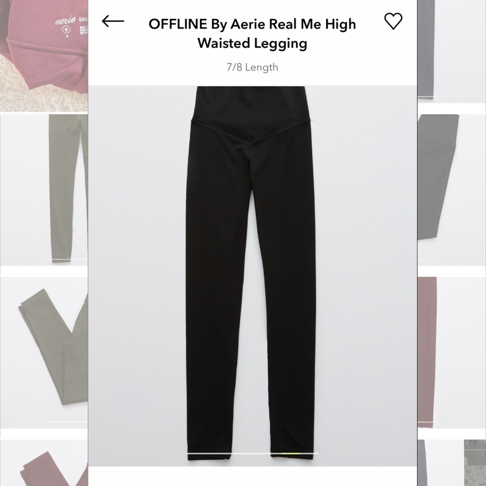 Aerie offline black high waisted leggings medium